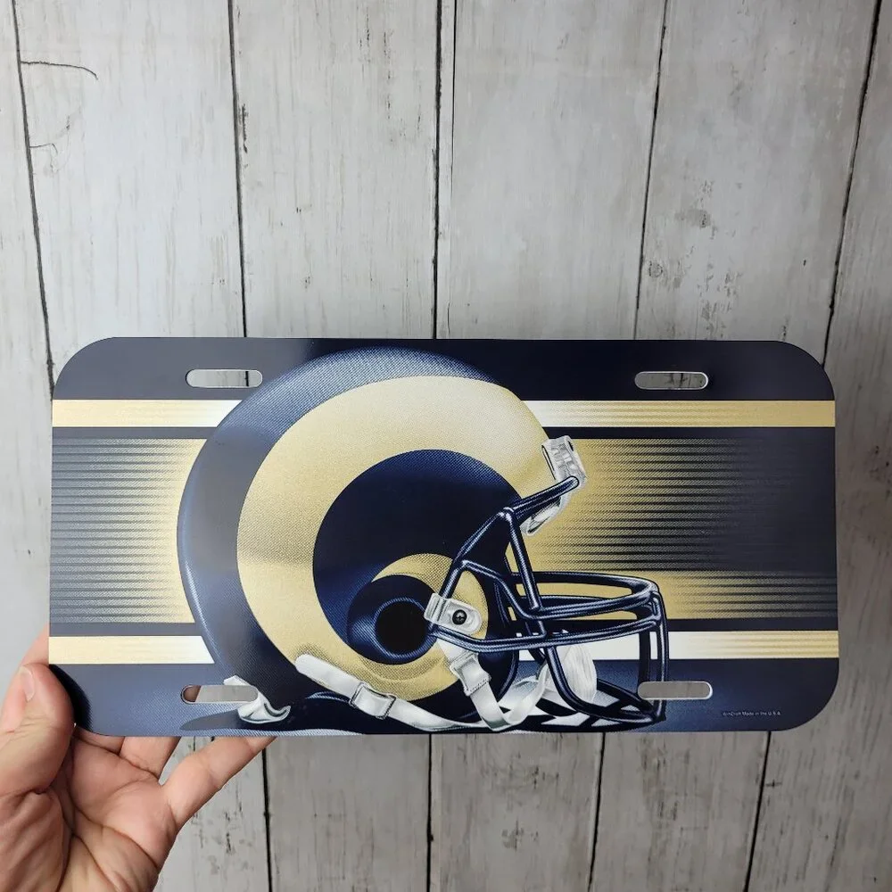 Vintage WinCraft ST. Louis Rams football plastic auto tag license plate &sticker - Picture 12 of 16